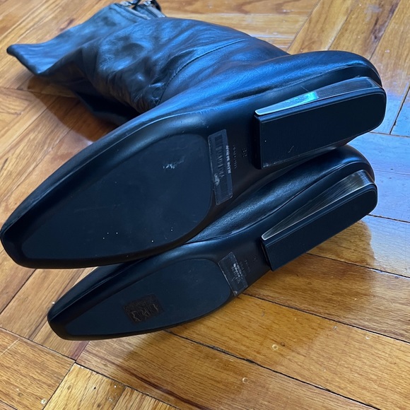 Vic Matie Black Leather Over the Knee Mini Wedge Boot 7-7.5 - Picture 5 of 7